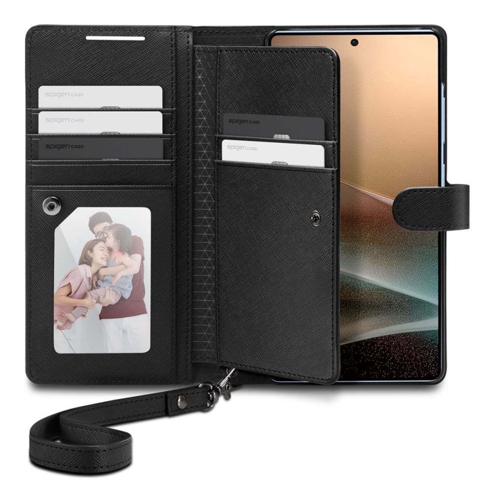 Pouzdro Spigen Wallet S pro Samsung Galaxy S25 Ultra černé - náhled 2