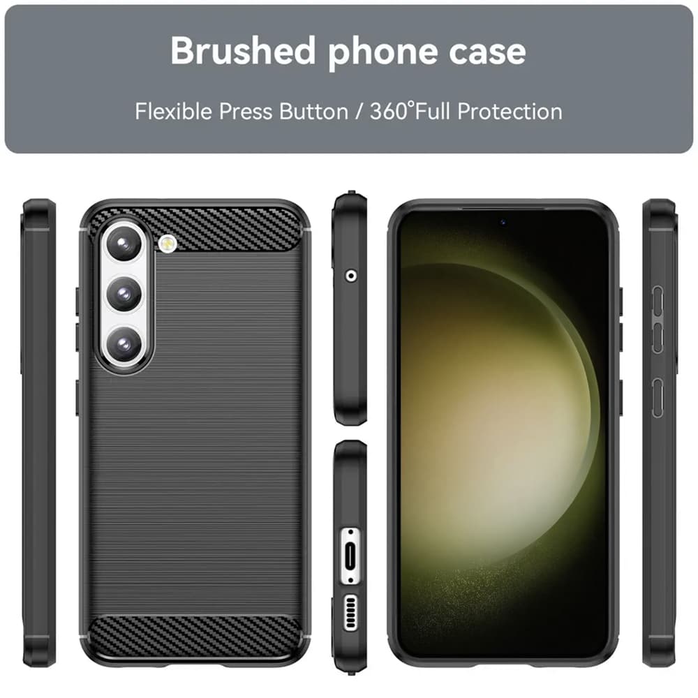 Techsuit Karbon Silikon Samsung Galaxy S23 Plus Černý - náhled 2