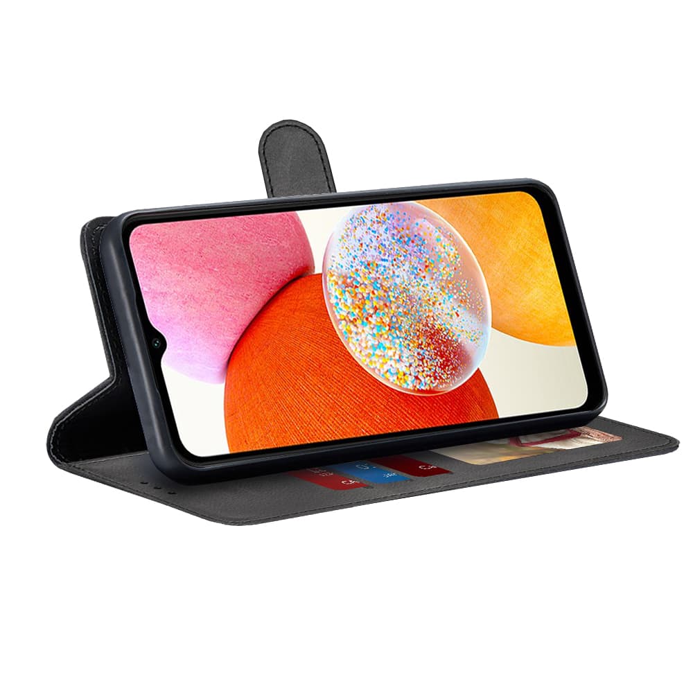 Techsuit Pouzdro Kniha Samsung Galaxy A14 4G A14 5G Černá - náhled 2
