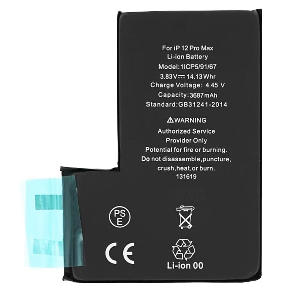 Baterie pro smartphone iPhone 12 Pro Max 3687mAh černá bez flex kabelu - náhled 2