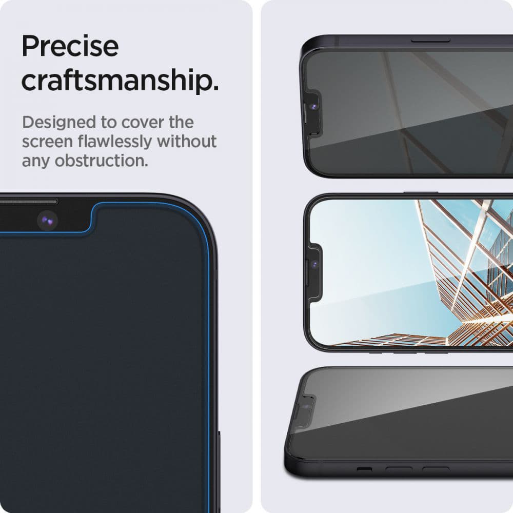 Spigen Glas.tR Slim pro iPhone 13 13 Pro 14 16e Privacy černá - náhled 2