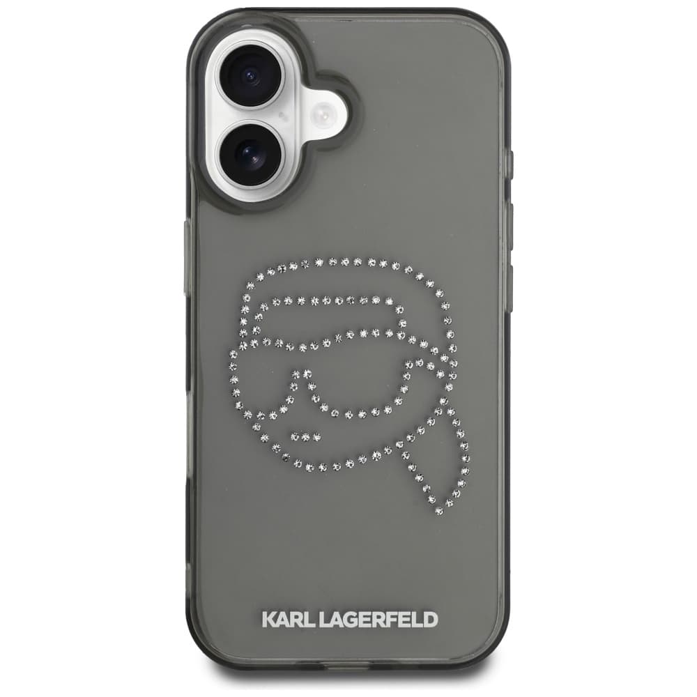 Karl Lagerfeld IML Rhinestones iPhone 16 Karl Head černá - náhled 2