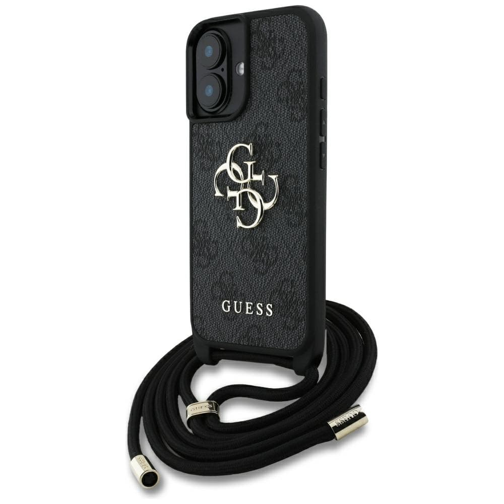 Guess Hardcase 4G Big Logo s popruhem iPhone 16 Plus černá - náhled 2