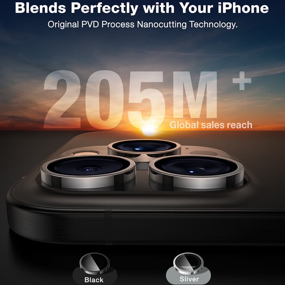 Torras Lensguard ochrana kamery iPhone 16 Pro iPhone 16 Pro Max titanově šedá - náhled 2