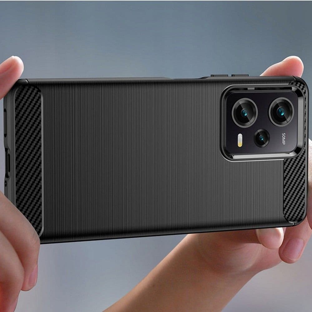 Techsuit Karbon Silikon Xiaomi Redmi Note 12 Pro 5G Poco X5 Pro Černý - náhled 2