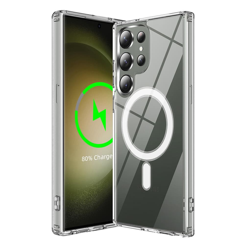 Techsuit – MagSafe Pro – Samsung Galaxy S23 Ultra – transparentní - náhled 2