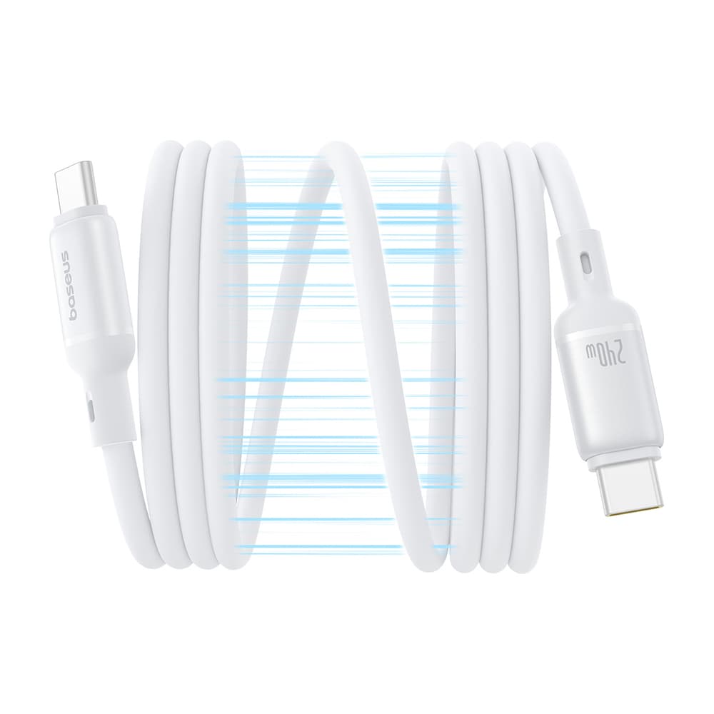 Baseus Data Cable PicoGo magnetický Type-C na Type-C 240W 1m bílý - náhled 2