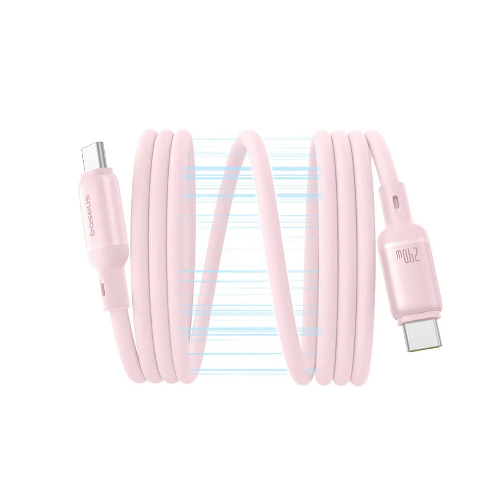 Baseus Data Cable PicoGo magnetický Type-C na Type-C 240W růžový 1m - náhled 2