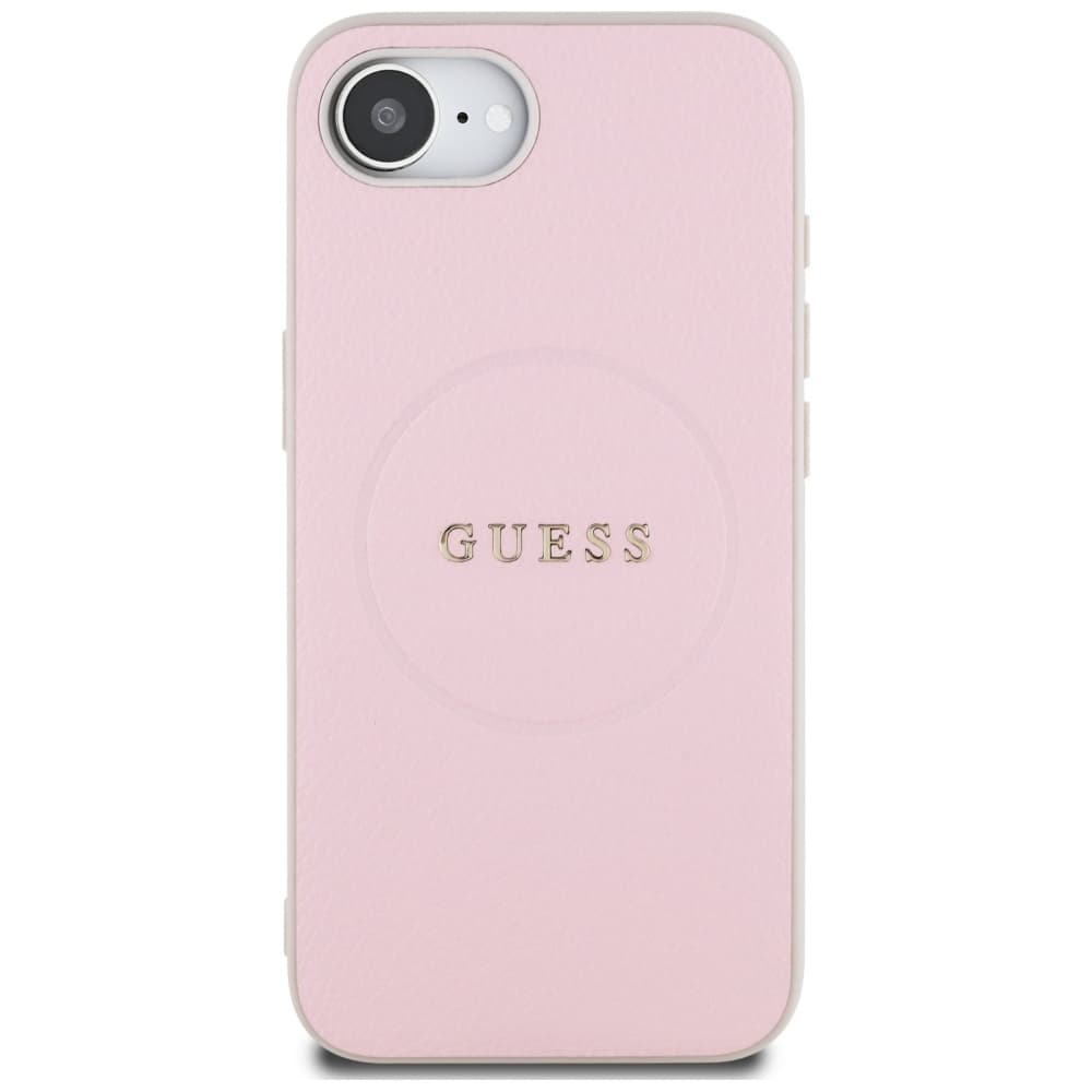 Guess Grained Gold Ring MagSafe iPhone 16e Růžová - náhled 2
