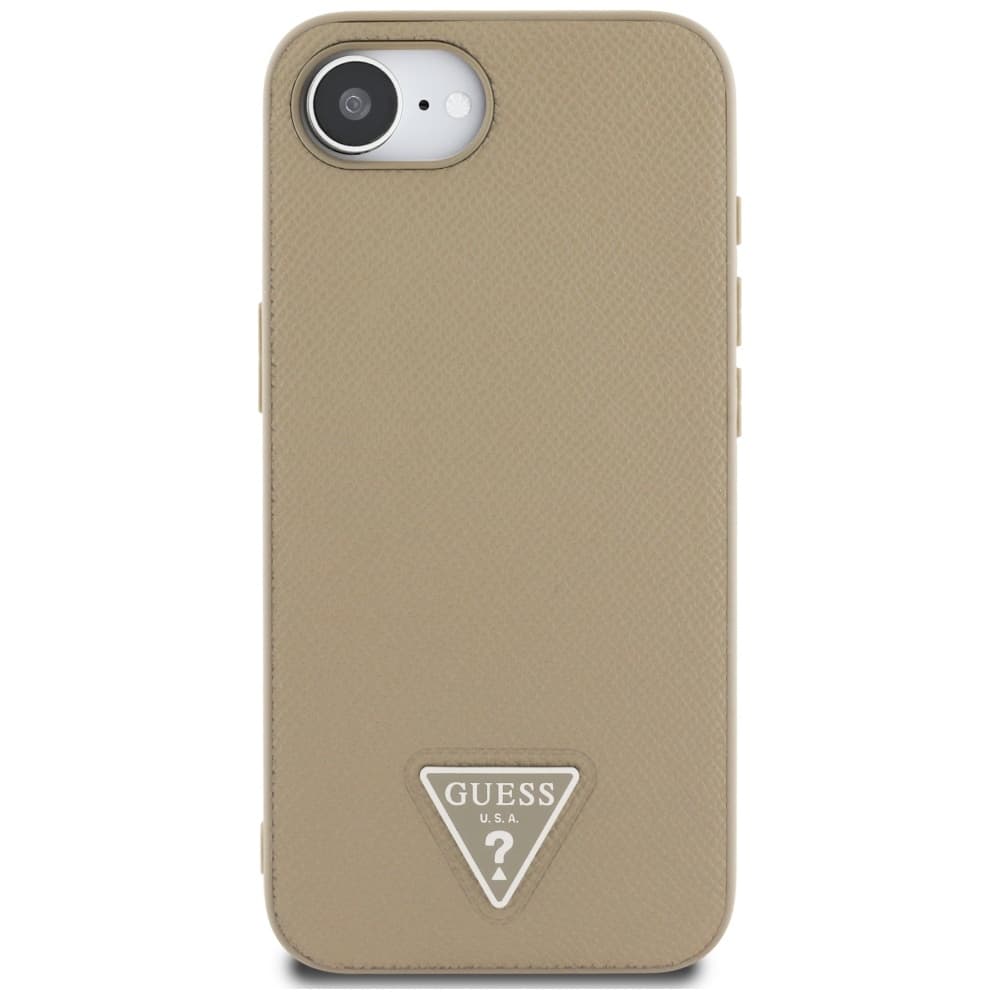 Guess Grained PU Triangle Logo MagSafe GUHMPSE4PGTSPSW iPhone 16e hnědý - náhled 2