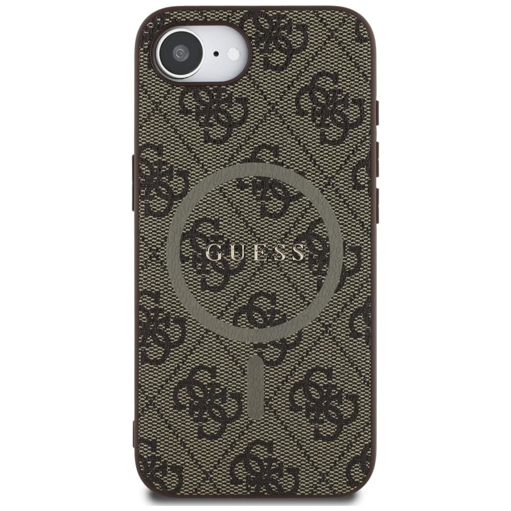 Guess 4G Ring Classic Logo MagSafe iPhone 16e hnědý - náhled 2