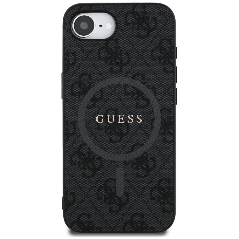 Guess 4G Ring Classic Logo MagSafe iPhone 16e Černý - náhled 2