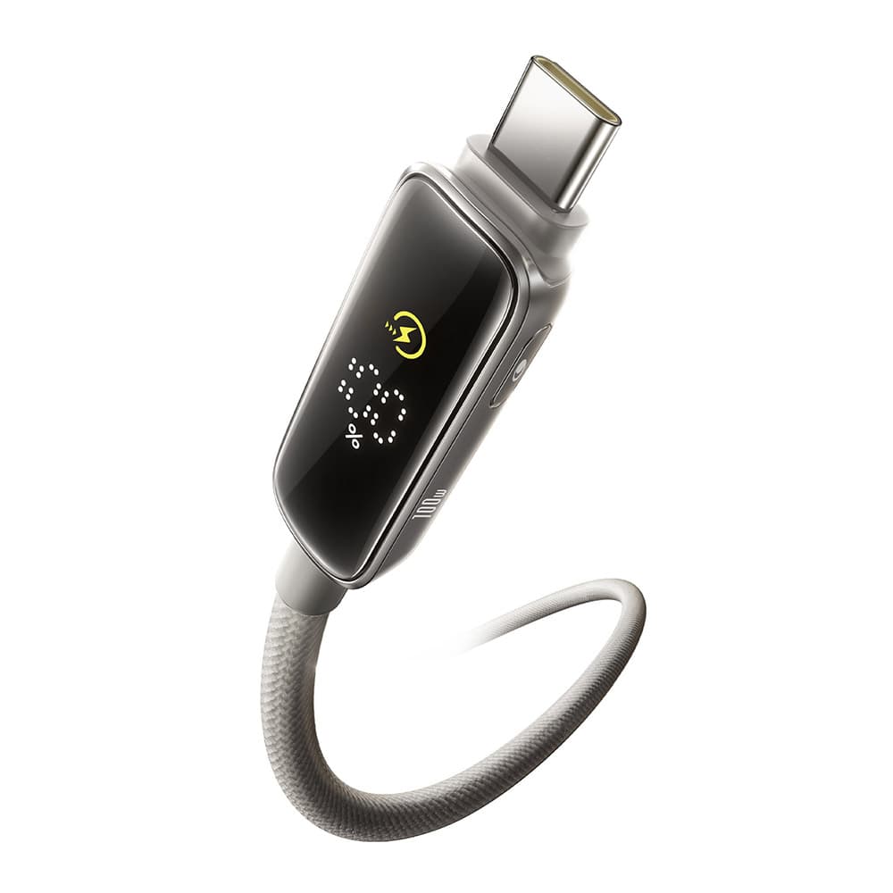 Baseus Data Cable Vipow Type-C Rychlé Nabíjení Displej Režim Spánku 100W 2m Galaxy Přírodní Titan - náhled 2