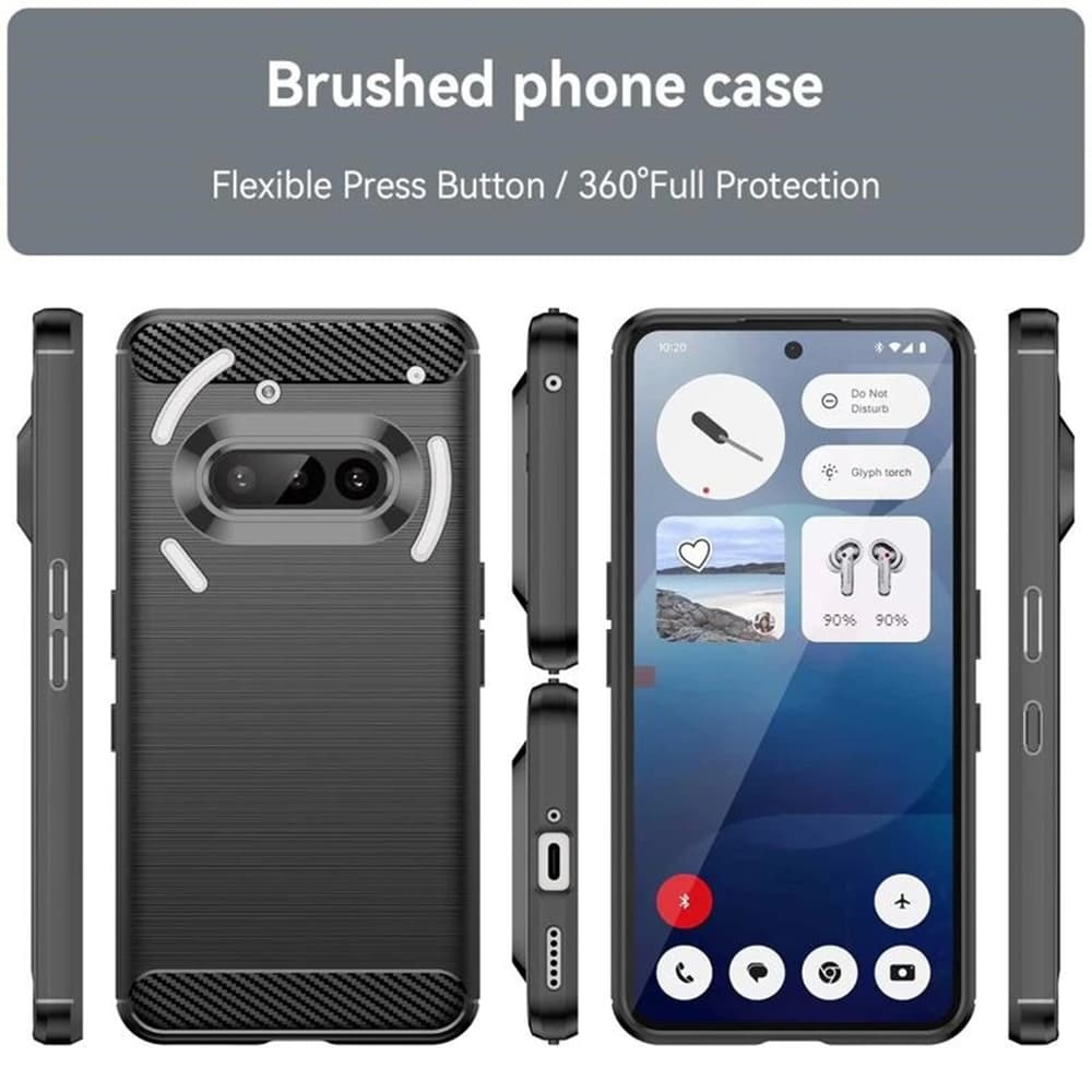 Techsuit Carbon Silicone pro Nothing Phone (3a) modrá - náhled 2
