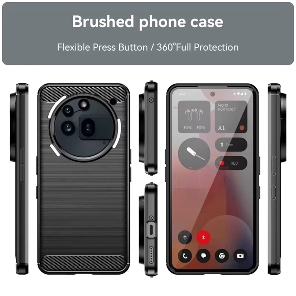 Techsuit Carbon Silicone pro Nothing Phone (3a) Pro modrá - náhled 2