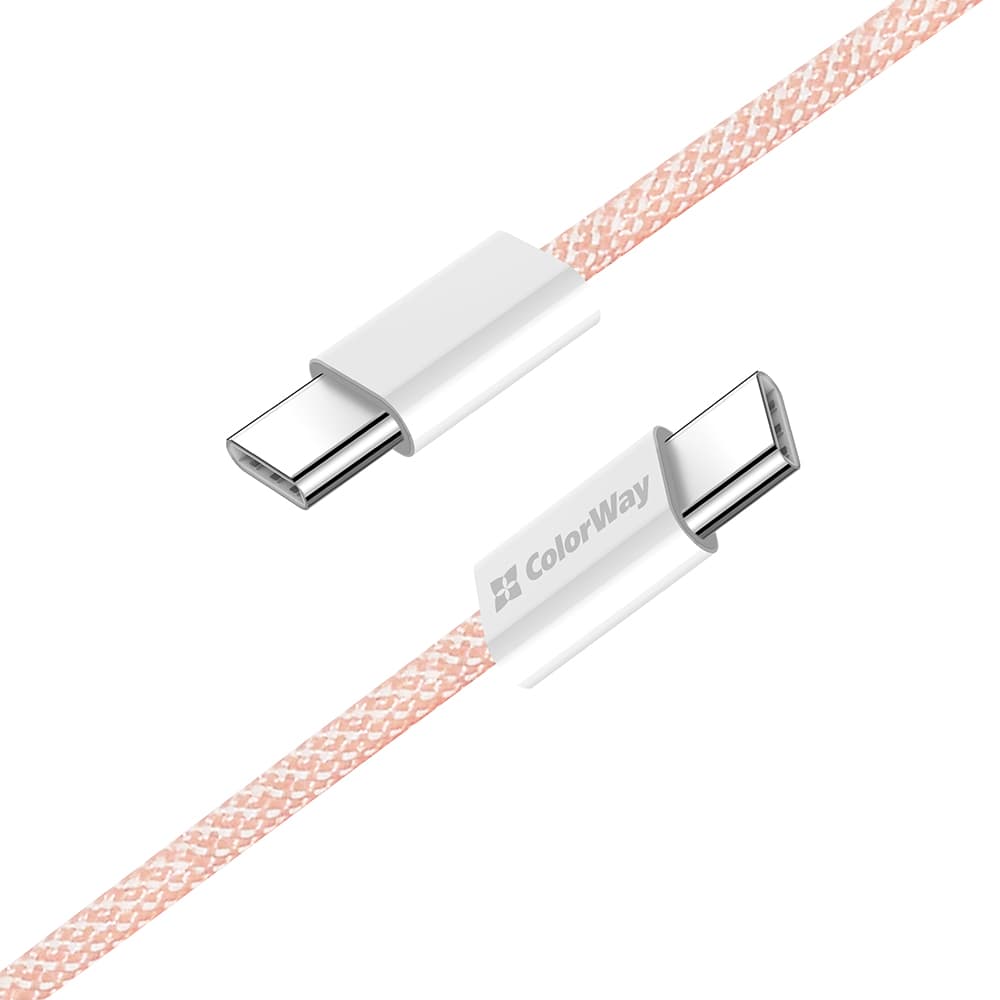 ColorWay Data Cable pro MacBook Pro Type-C na Type-C PD 60W 1m růžová - náhled 2