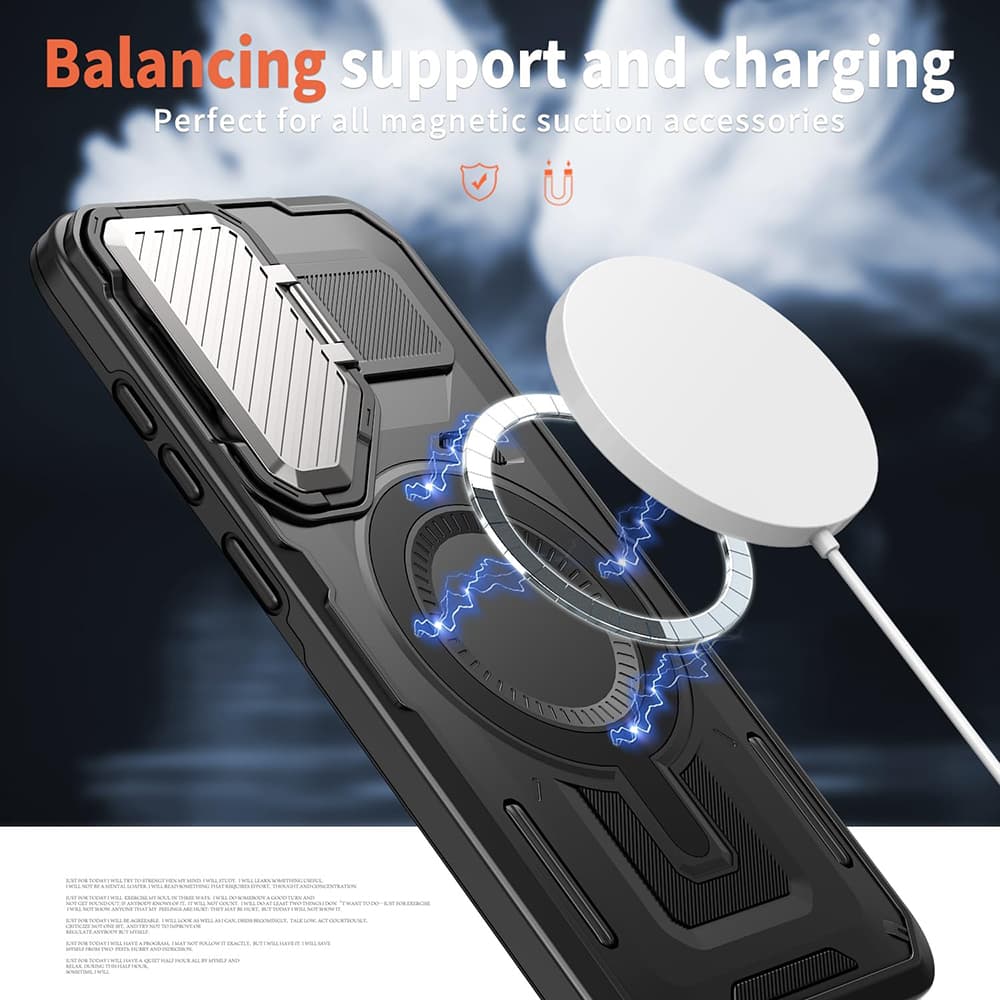 Pouzdro Techsuit CamVault MagSafe pro Samsung Galaxy S25 Edge černé - náhled 2