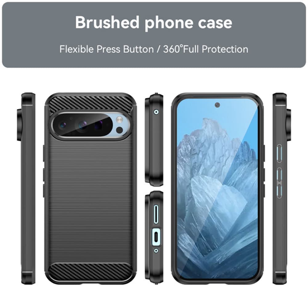 Techsuit Karbon Silikon Google Pixel 9 Pro 9 Černá - náhled 2