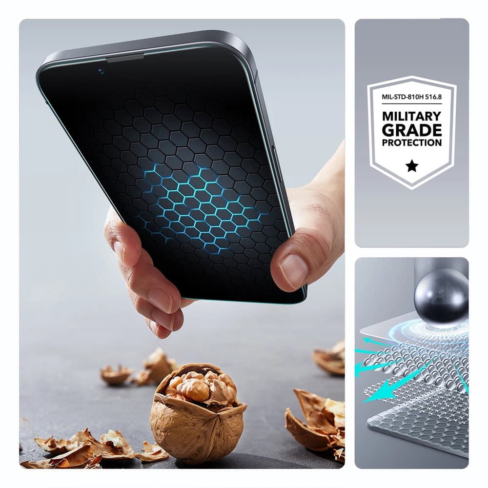 ESR Tempered Glass UltraFit Tray (2ks) iPhone 16e průhledný - náhled 2