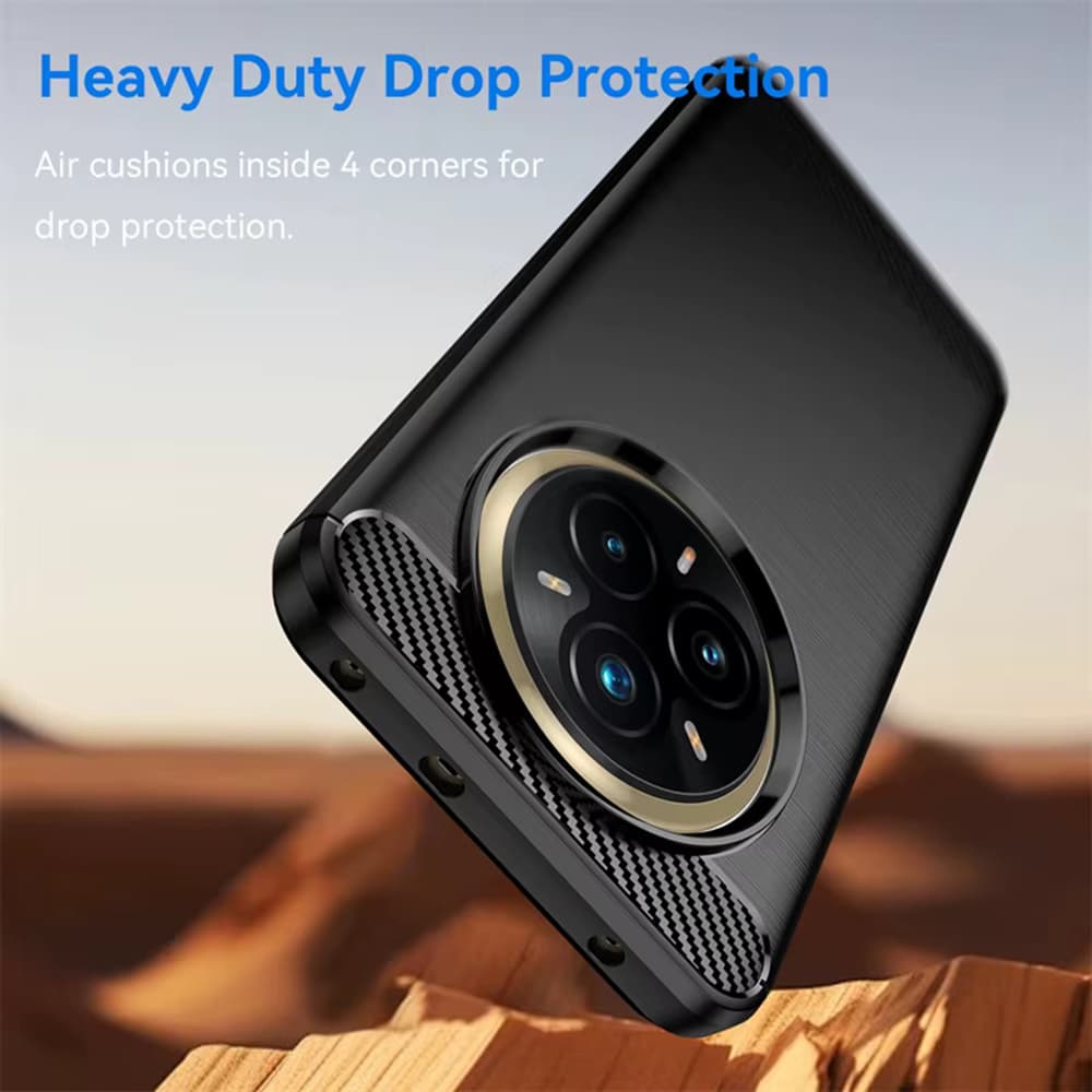 Pouzdro Techsuit Carbon Silicone pro Realme 14 Pro+ černé - náhled 2