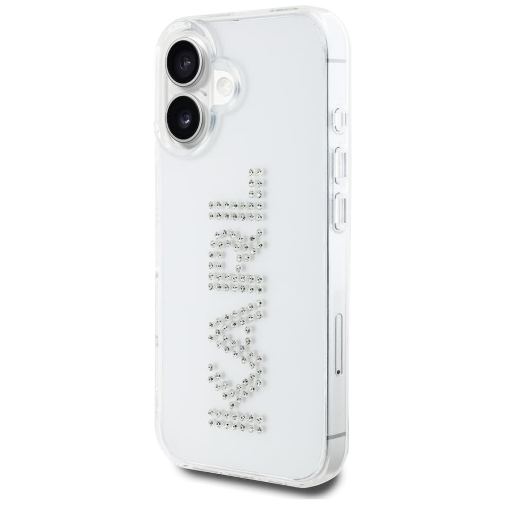 Karl Lagerfeld IML Rhinestones iPhone 16 průhledné logo - náhled 2