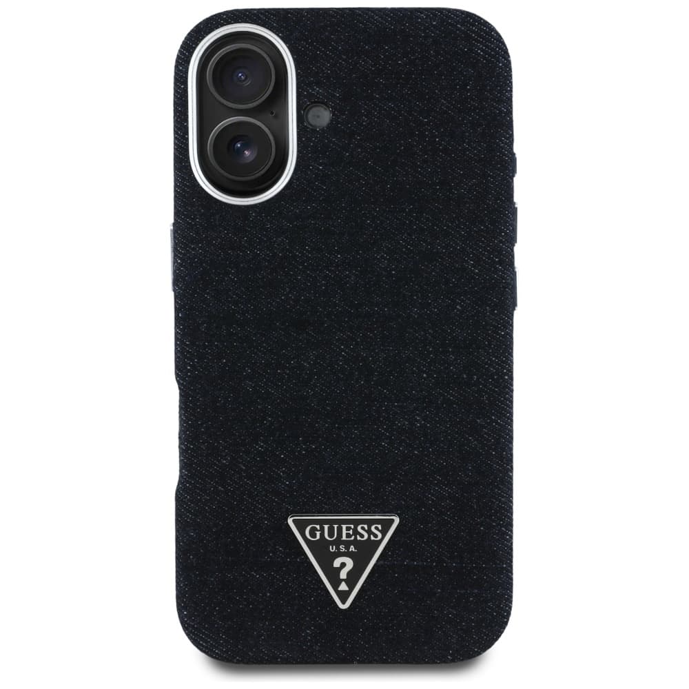 Guess Denim Triangle Logo MagSafe GUHMP16SRJFWTLK iPhone 16 černá - náhled 2
