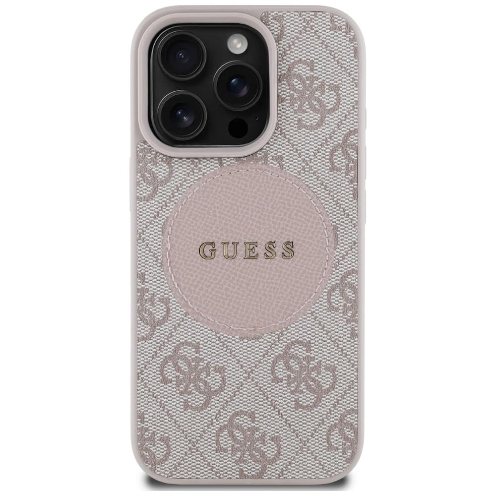 Guess 4G Circle Classic Logo MagSafe iPhone 16 Pro růžová - náhled 2