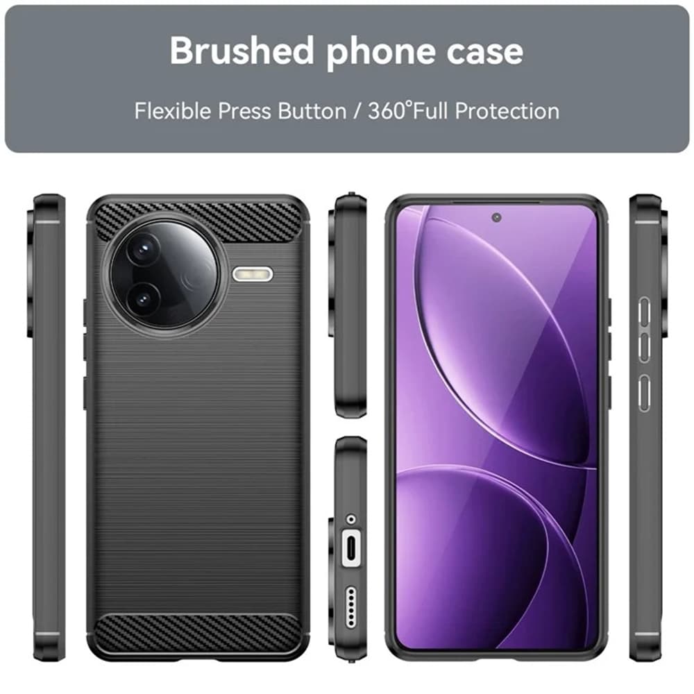 Techsuit Carbon Silicone Xiaomi Poco F7 Ultra černý kryt - náhled 2