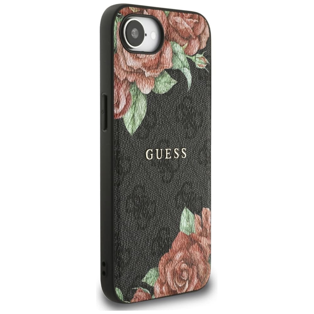 Guess Hardcase 4G Flower Print MagSafe iPhone 16e černý - náhled 2