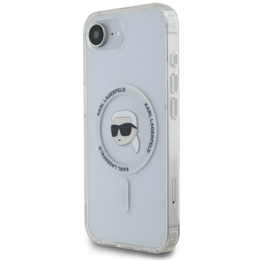 Karl Lagerfeld IML MagSafe iPhone 16e Bílá Karlova Hlava - náhled 2
