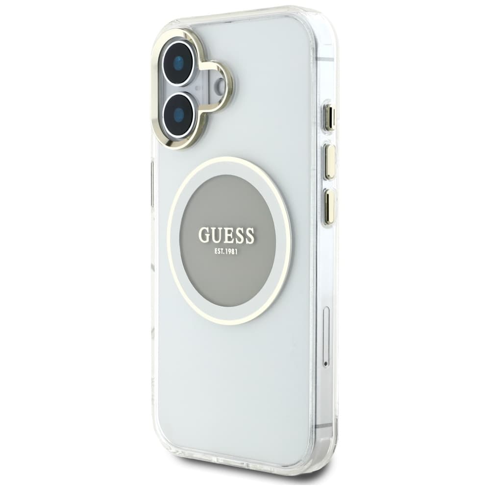 Guess IML Metal Colored Circle MagSafe GUHMP16SHTDRCEDG iPhone 16 šedá - náhled 2