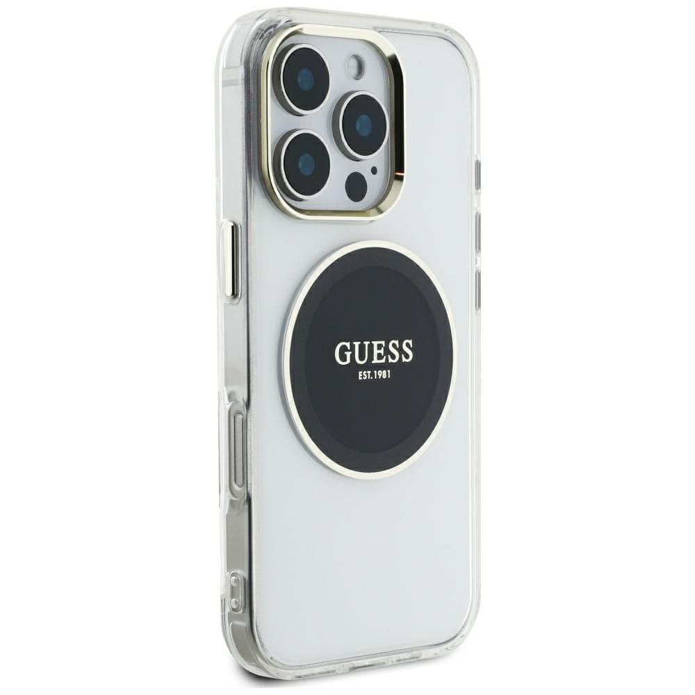 Guess IML Metal Colored Circle MagSafe iPhone 16 Pro Max černá - náhled 2