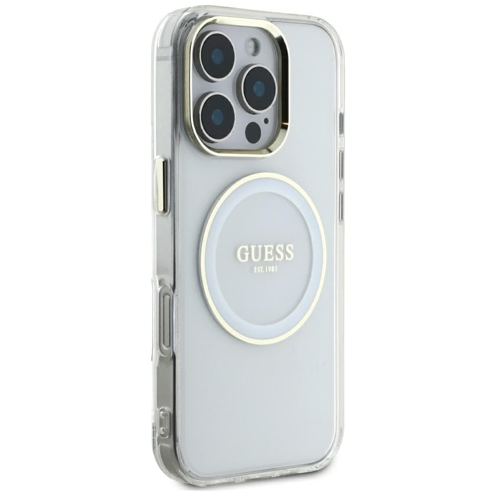 Guess IML Metal Colored Circle MagSafe iPhone 16 Pro Max bílá - náhled 2
