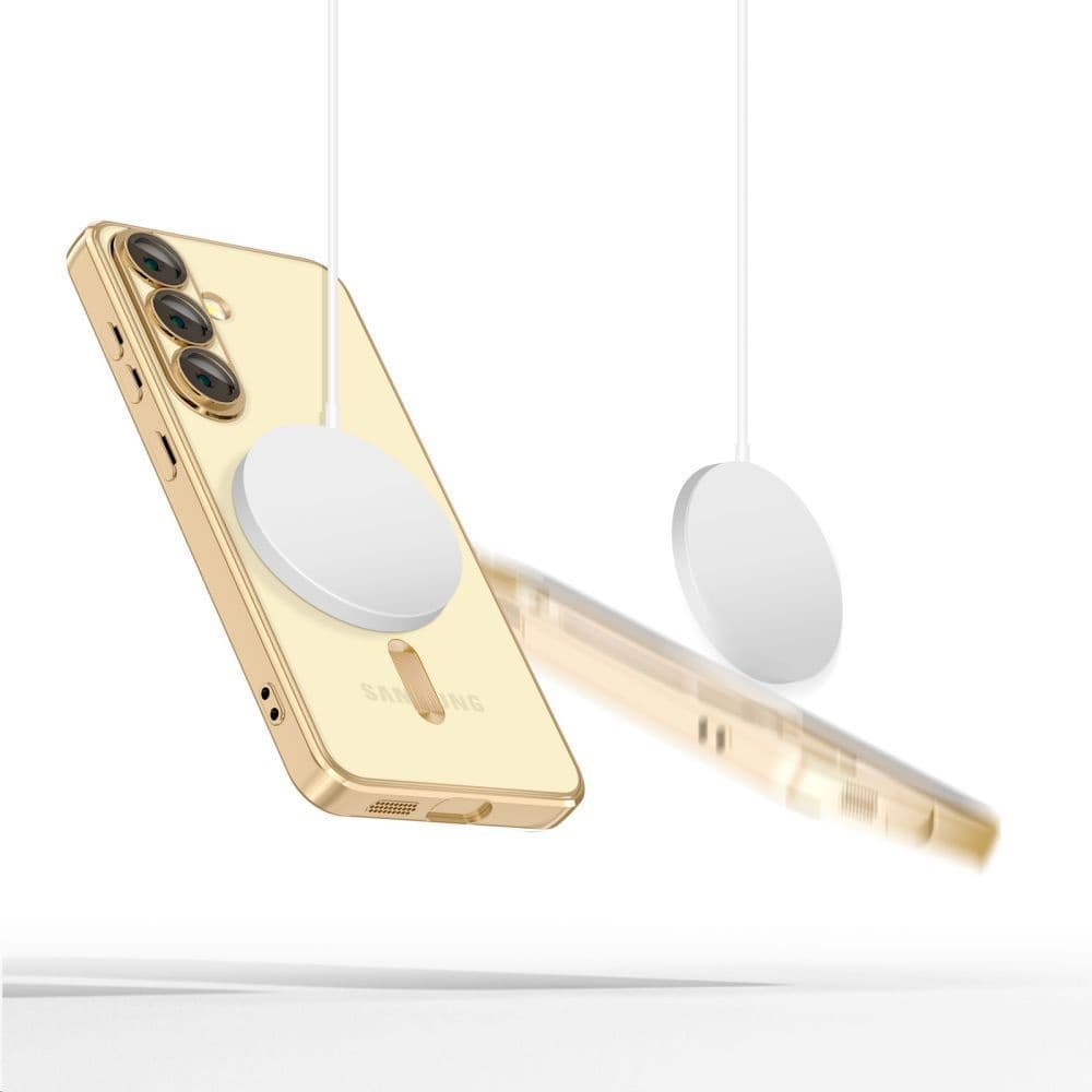 Techsuit Luxury Crystal MagSafe pro Samsung Galaxy S25 Edge zlatý - náhled 2
