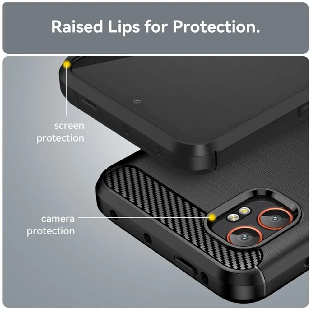 Techsuit Carbon Silicone pro Samsung Galaxy Xcover7 Pro černý - náhled 2