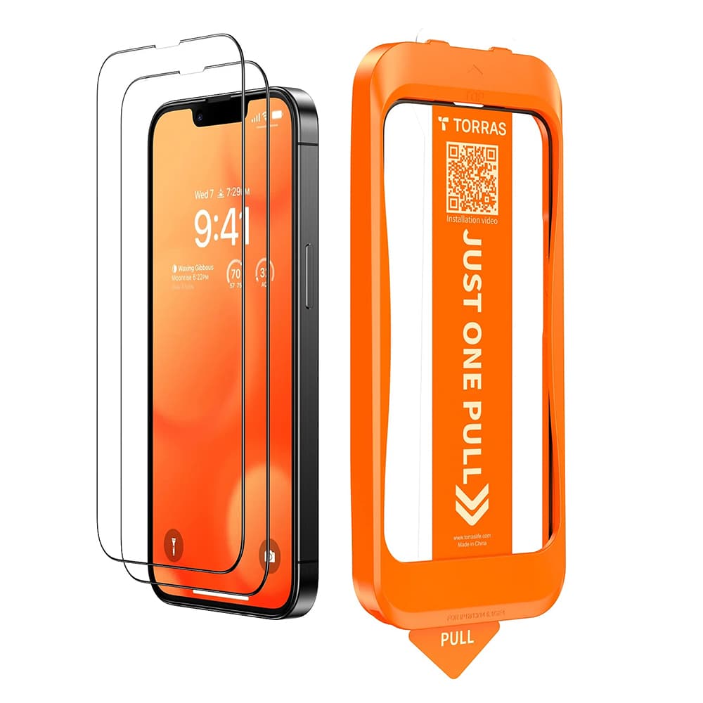 Torras GlassGo Install Master (2 balení) iPhone 16e černá - náhled 2