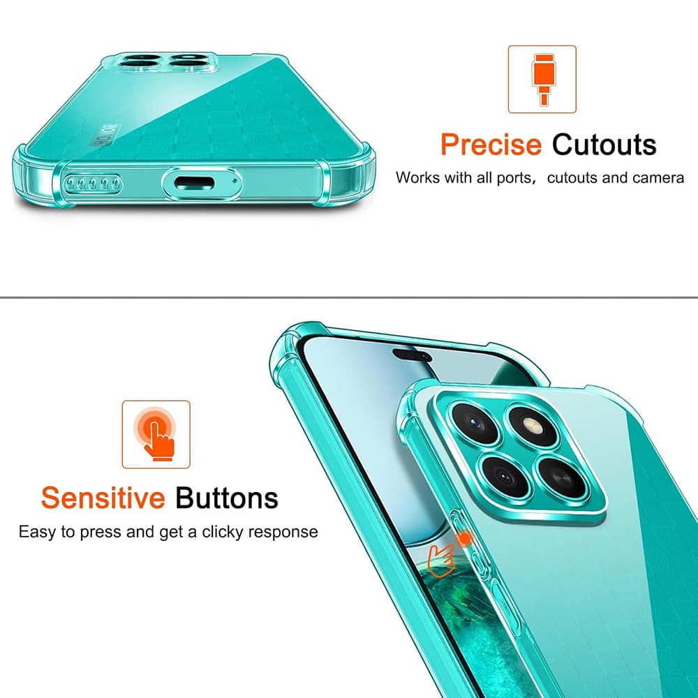 Techsuit Shockproof průhledný silikon Honor X8c průhledný - náhled 2