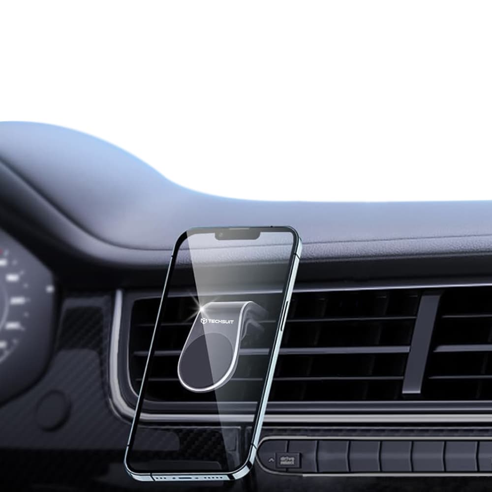 Techsuit Car Holder AirGrip (S7) vodopádový magnetický držák do auta černý stříbrný - náhled 2