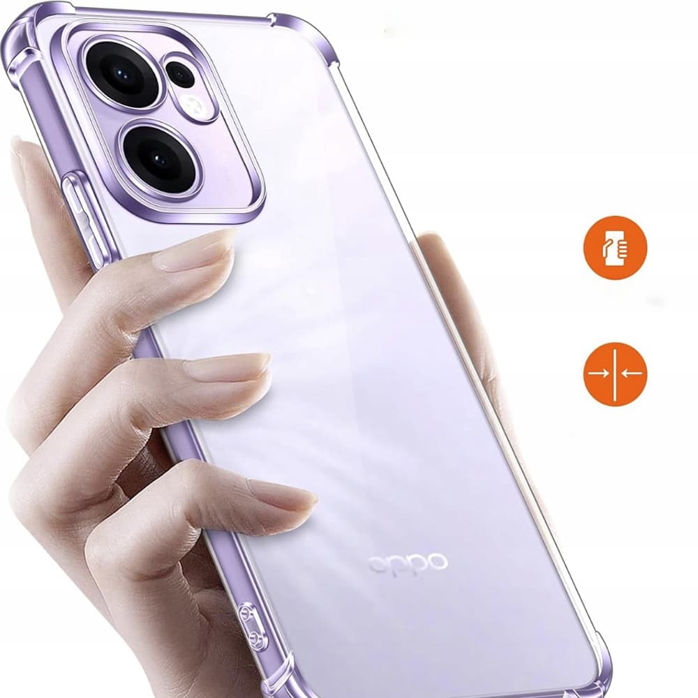 Techsuit nárazuvzdorný čirý silikon pro Oppo Reno13 F 4G 5G FS 5G čirý - náhled 2