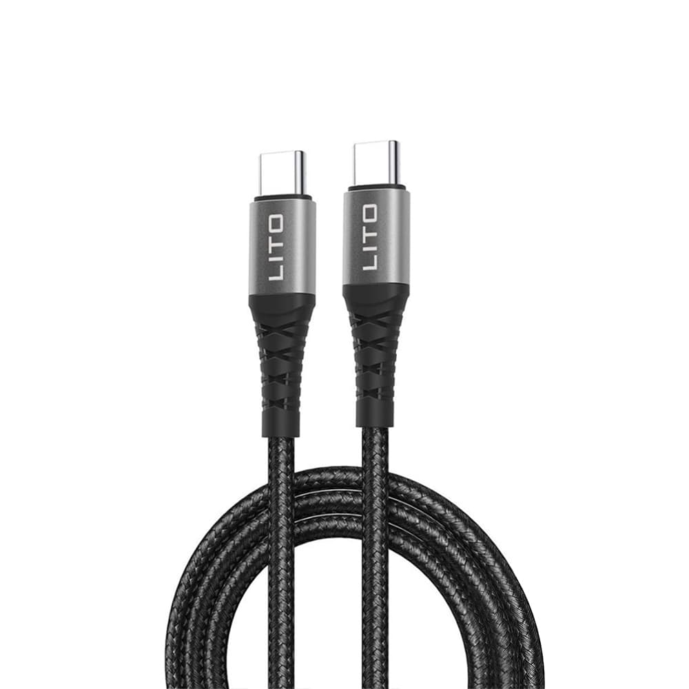 Lito Data Cable LD08CC Type-C na Type-C Rychlé nabíjení 60W 1m černá - náhled 2