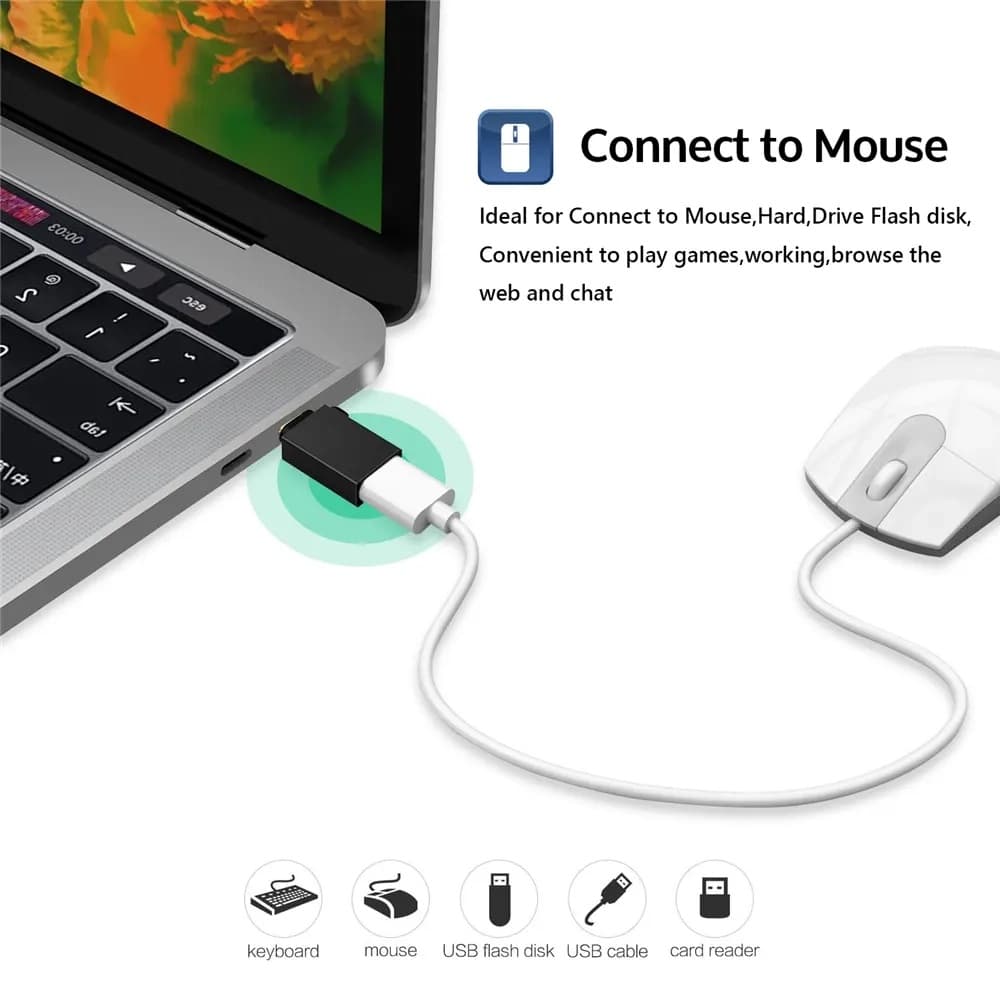Techsuit 2 ks OTG adaptérů DuoVoltX A13 USB na Type-C 3A 5Gbps šedá - náhled 2