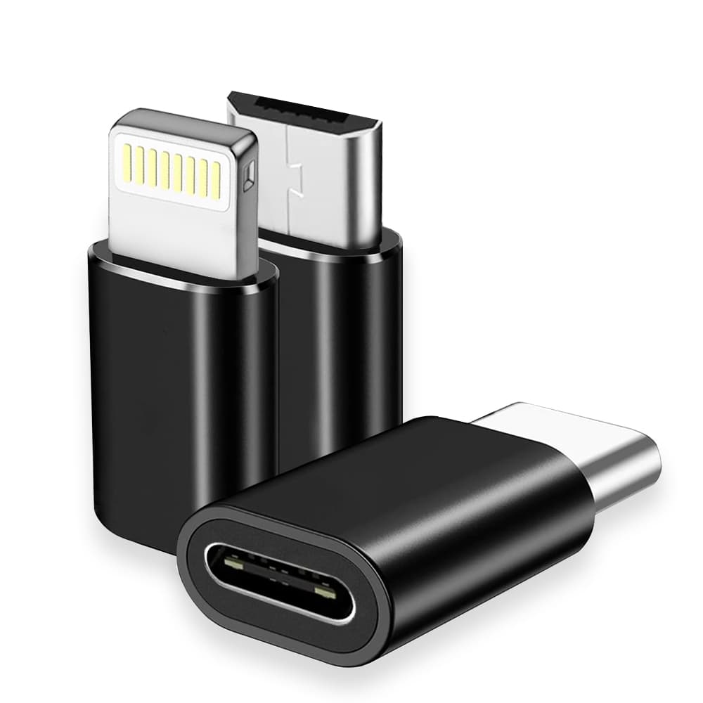 Techsuit 3 pack Premium OTG Adapter TriFlashX A19 černý - náhled 2