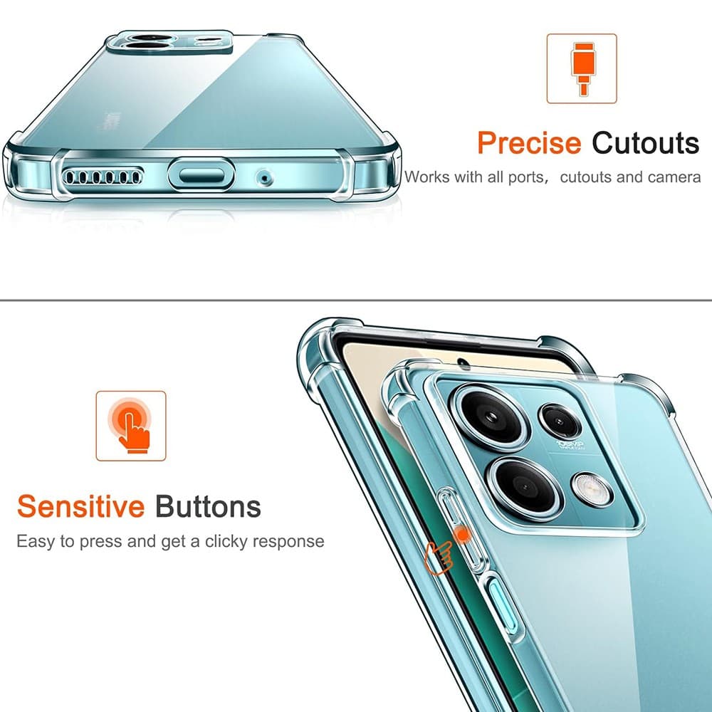 Techsuit Shockproof průhledný silikonový obal Xiaomi Redmi Note 14S průhledný - náhled 2