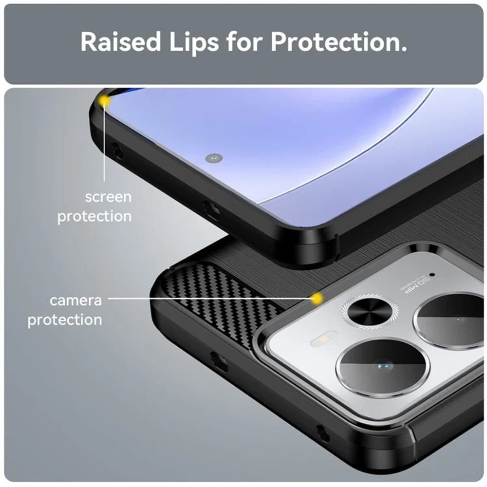 Techsuit Carbon Silicone pro Realme 14 14T P3 5G černý - náhled 2