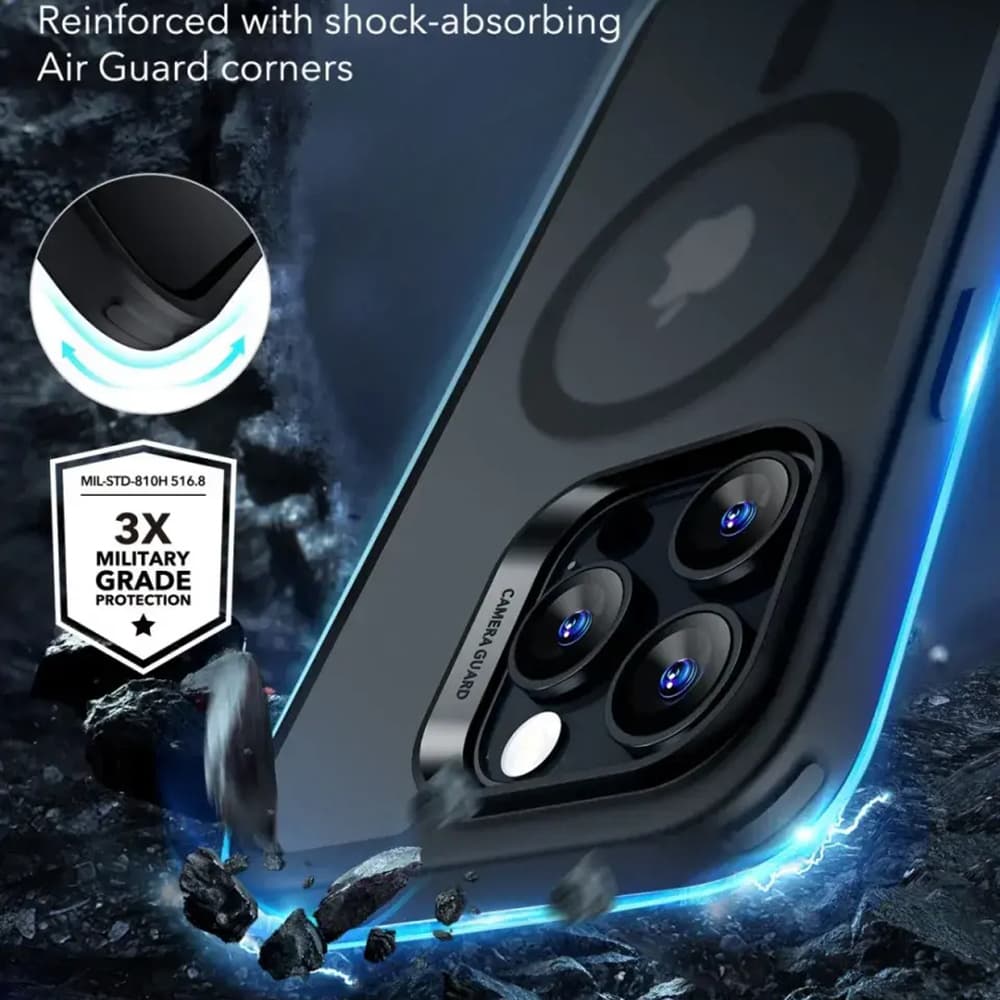 ESR Classic Hybrid HaloLock pro iPhone 16 Pro Černá s mrazivým efektem - náhled 2