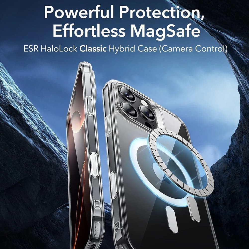 ESR Classic Hybrid HaloLock pro iPhone 16 Pro Max čirý černý - náhled 2