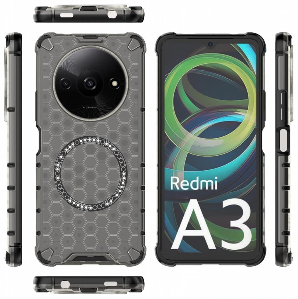 Techsuit HoneyComb Shield MagSafe pro Xiaomi Redmi A3 Redmi A3x černá - náhled 2