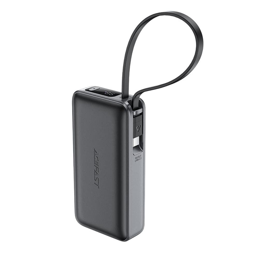 Acefast Power Bank M7-10000 s kabelem Type-C černá - náhled 2