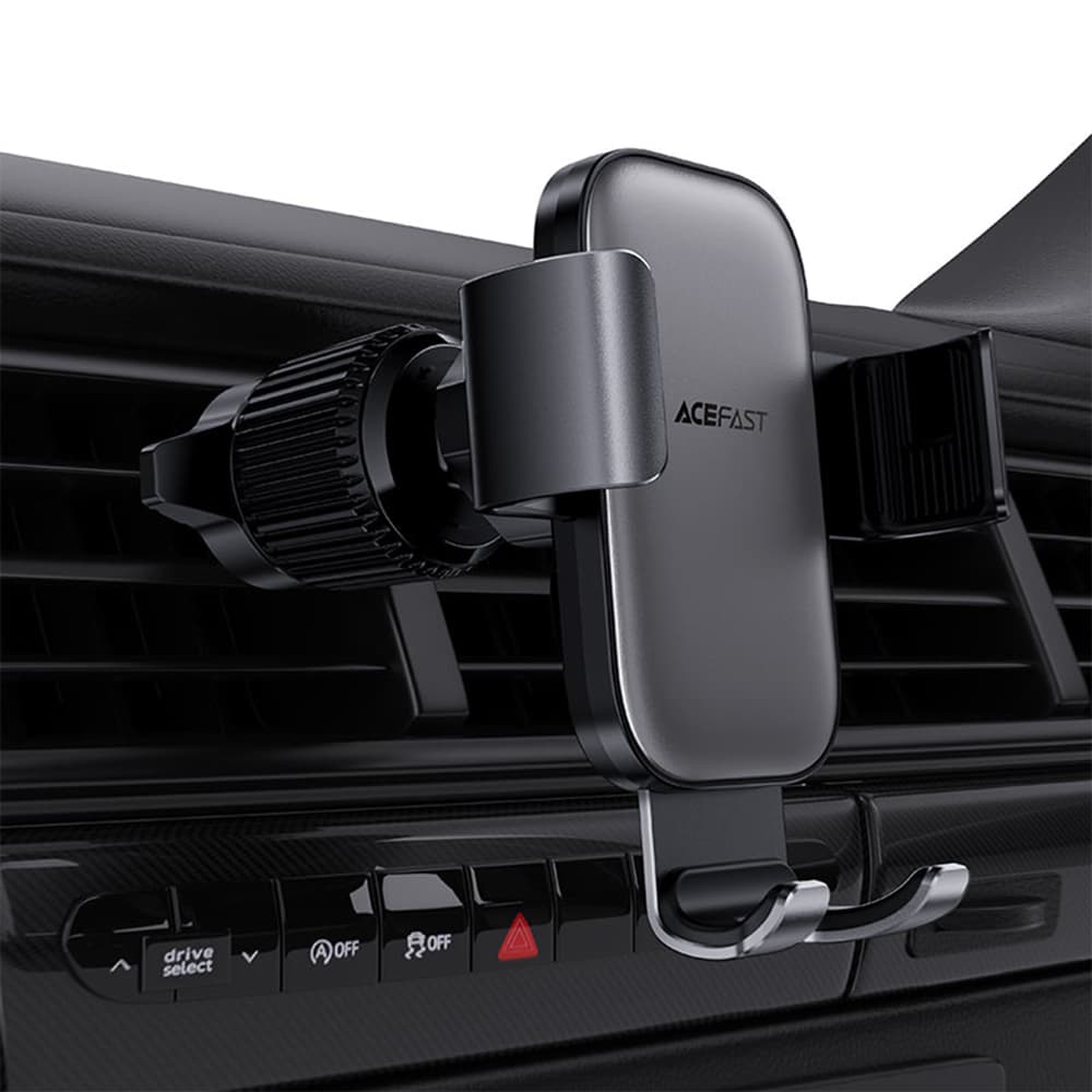 Acefast Gravity Car Holder D38 do ventilace kovově šedý - náhled 2