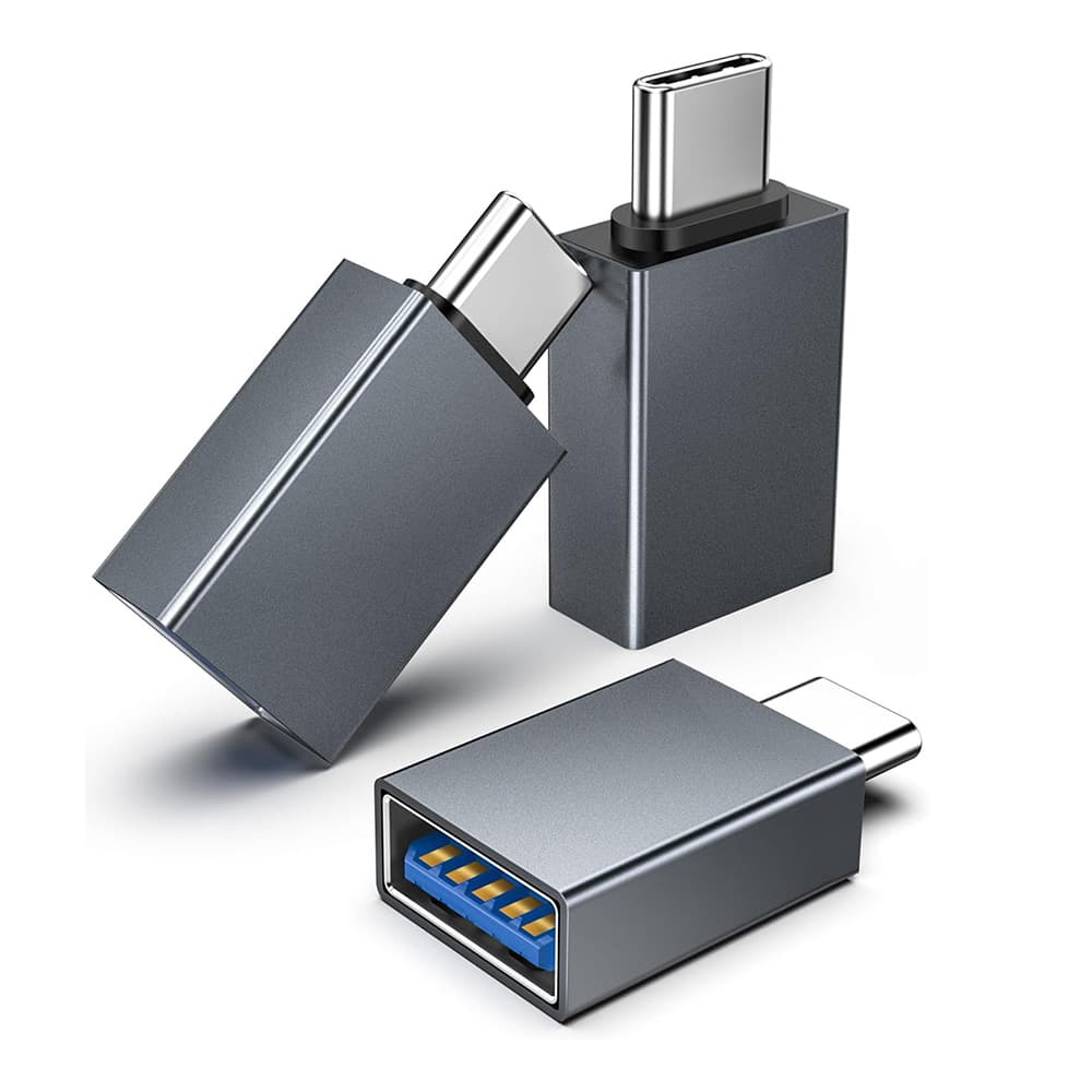 Techsuit Premium OTG Adaptér SlateVolt (A8) USB 3.0 na Type-C 5Gbps 3A šedý - náhled 2